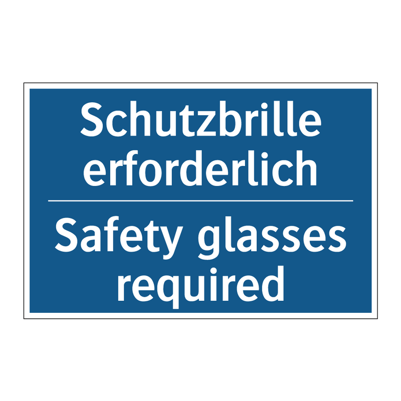 Schutzbrille erforderlich - Safety glasses required