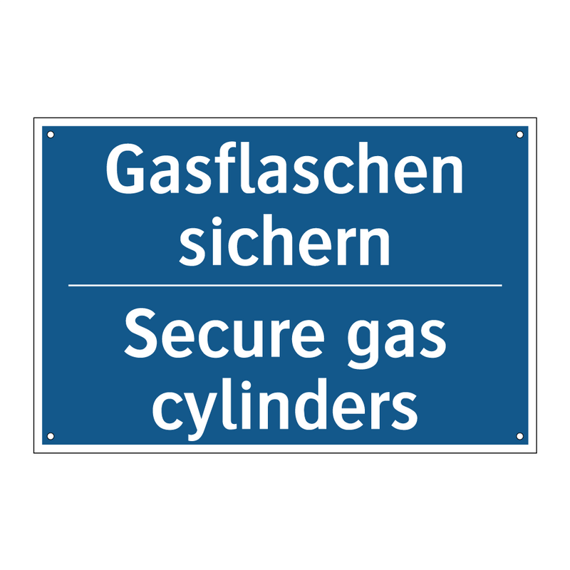 Gasflaschen sichern - Secure gas cylinders