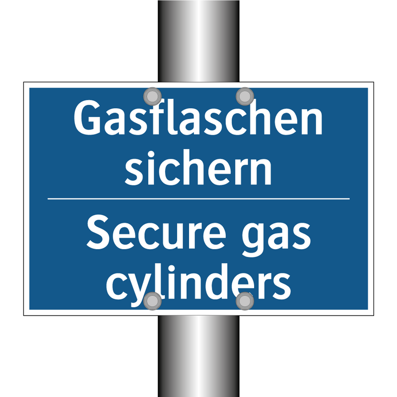 Gasflaschen sichern - Secure gas cylinders