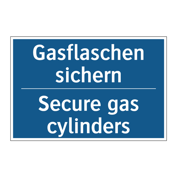 Gasflaschen sichern - Secure gas cylinders