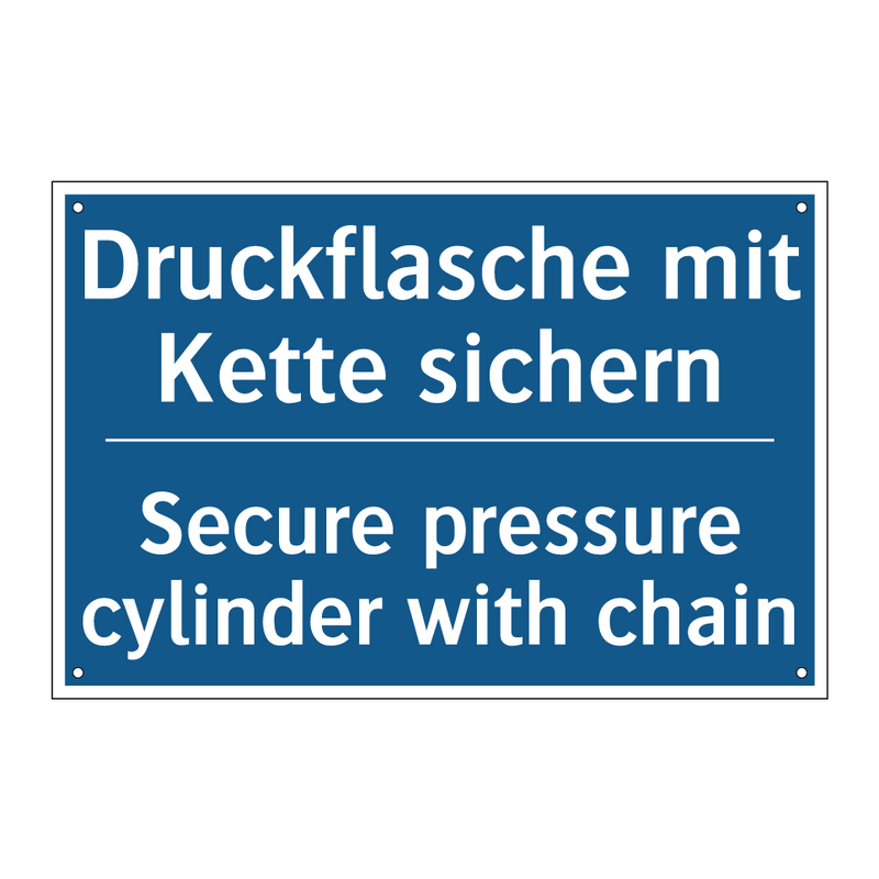 Druckflasche mit Kette sichern - Secure pressure cylinder with /.../