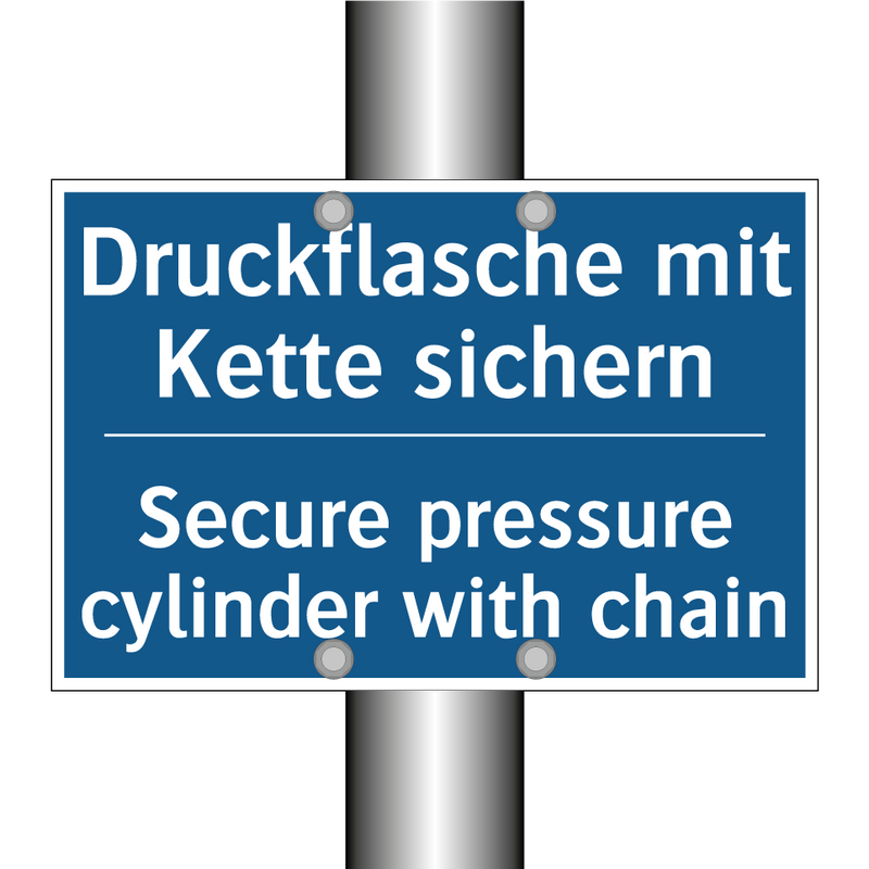 Druckflasche mit Kette sichern - Secure pressure cylinder with /.../