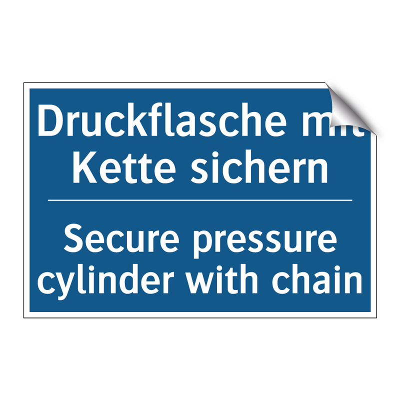 Druckflasche mit Kette sichern - Secure pressure cylinder with /.../
