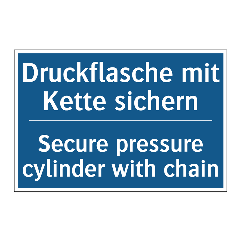 Druckflasche mit Kette sichern - Secure pressure cylinder with /.../