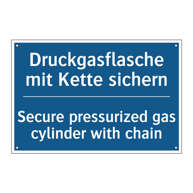 Druckgasflasche mit Kette sichern/.../ - Secure pressurized gas cylinder /.../