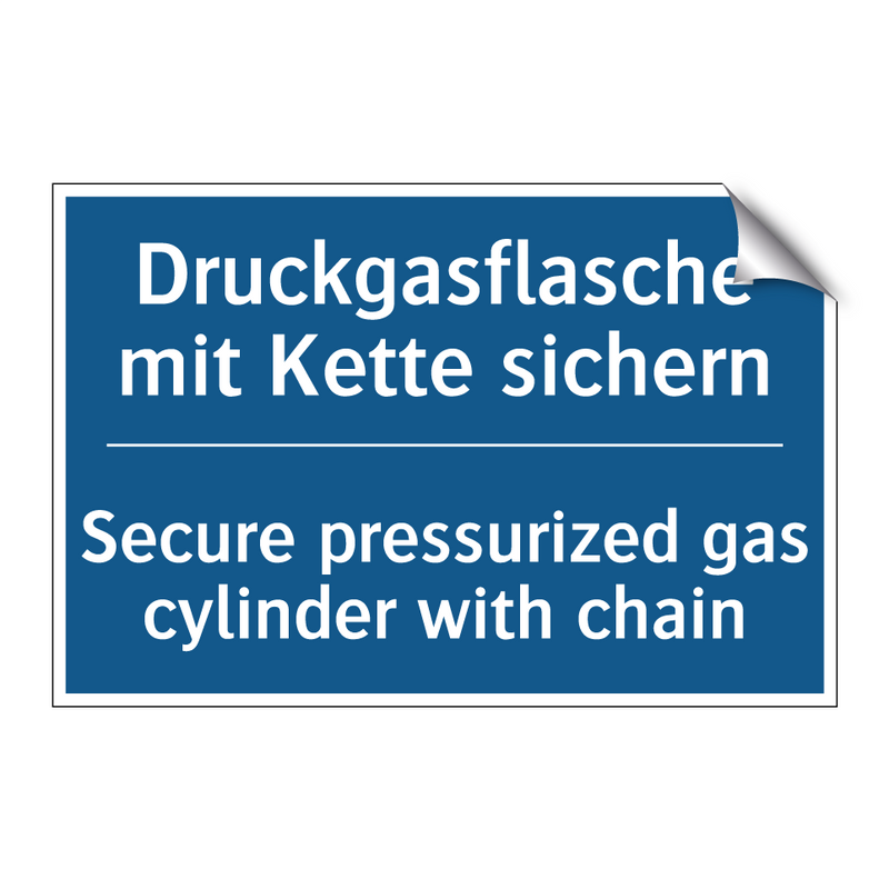 Druckgasflasche mit Kette sichern/.../ - Secure pressurized gas cylinder /.../