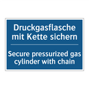 Druckgasflasche mit Kette sichern/.../ - Secure pressurized gas cylinder /.../