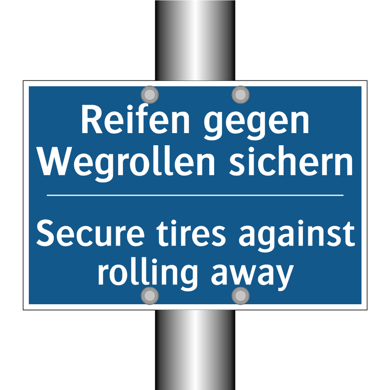Reifen gegen Wegrollen sichern - Secure tires against rolling away/.../