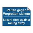 Reifen gegen Wegrollen sichern - Secure tires against rolling away/.../