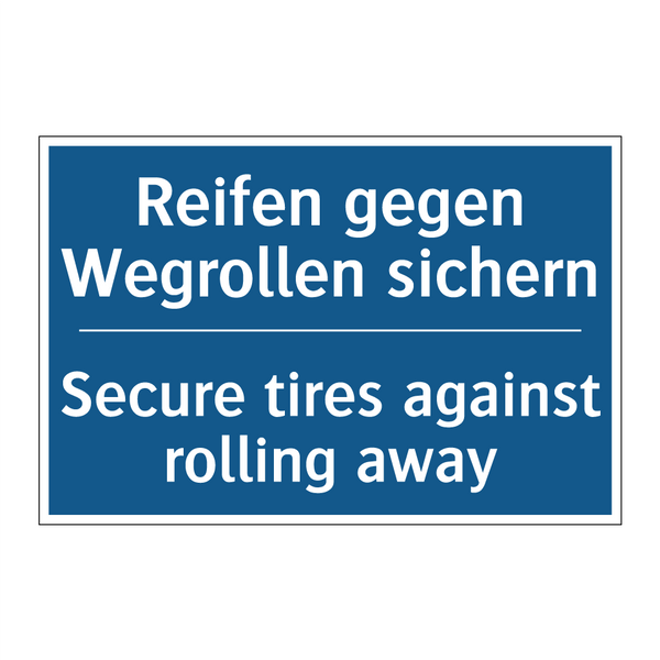 Reifen gegen Wegrollen sichern - Secure tires against rolling away/.../