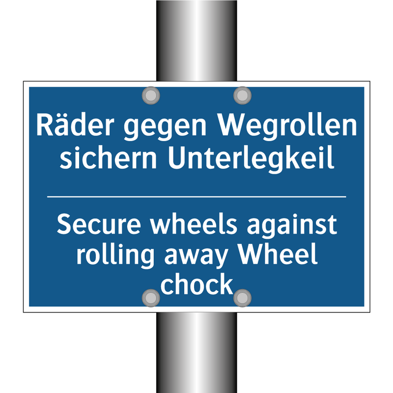 Räder gegen Wegrollen sichern /.../ - Secure wheels against rolling /.../