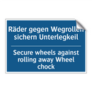 Räder gegen Wegrollen sichern /.../ - Secure wheels against rolling /.../