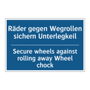 Räder gegen Wegrollen sichern /.../ - Secure wheels against rolling /.../