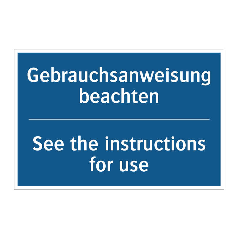 Gebrauchsanweisung beachten - See the instructions for use