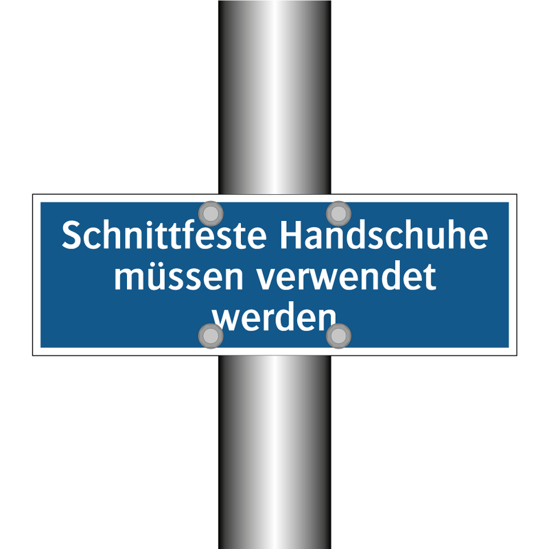 Schnittfeste Handschuhe müssen verwendet werden