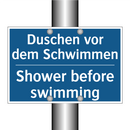 Duschen vor dem Schwimmen - Shower before swimming