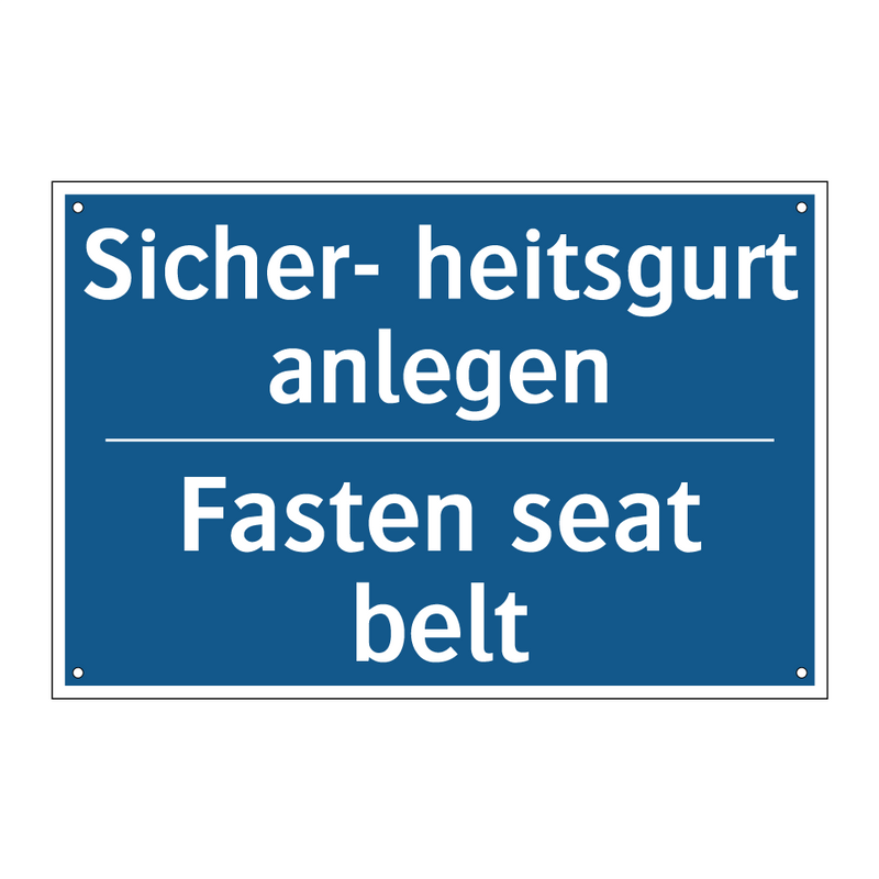 Sicher- heitsgurt anlegen - Fasten seat belt