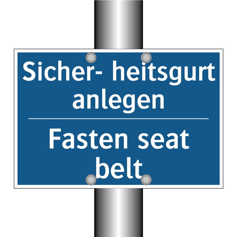 Sicher- heitsgurt anlegen - Fasten seat belt
