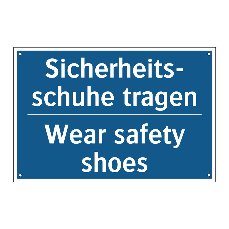 Sicherheits- schuhe tragen - Wear safety shoes