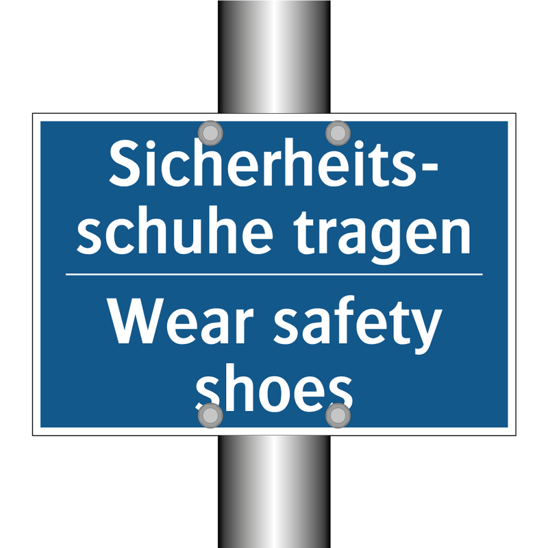 Sicherheits- schuhe tragen - Wear safety shoes