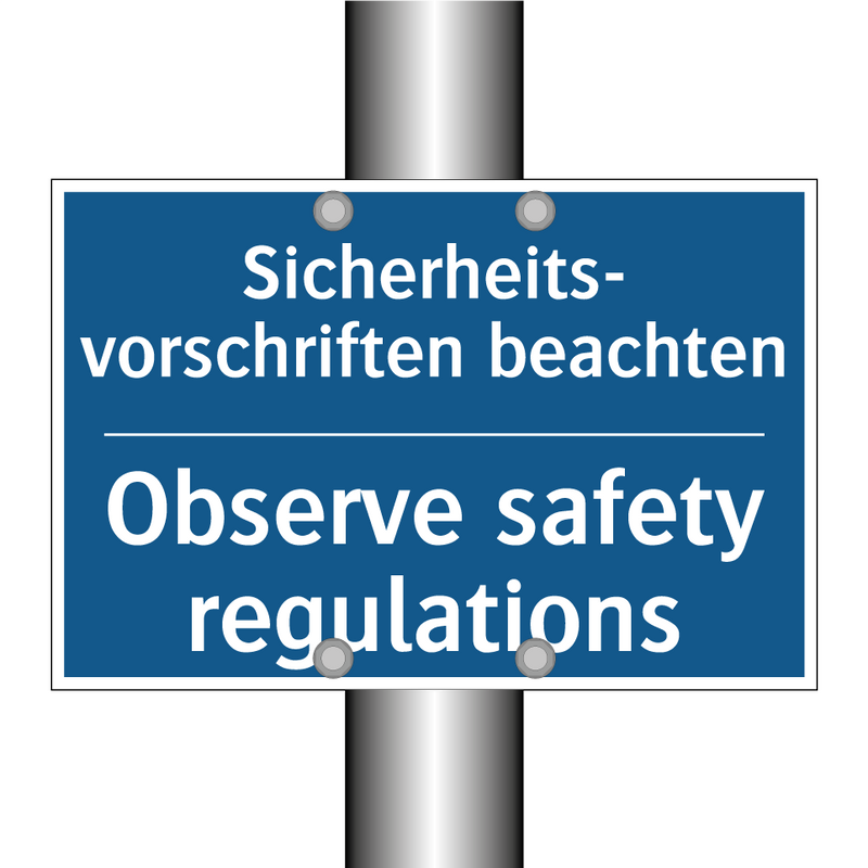 Sicherheits- vorschriften beachten/.../ - Observe safety regulations