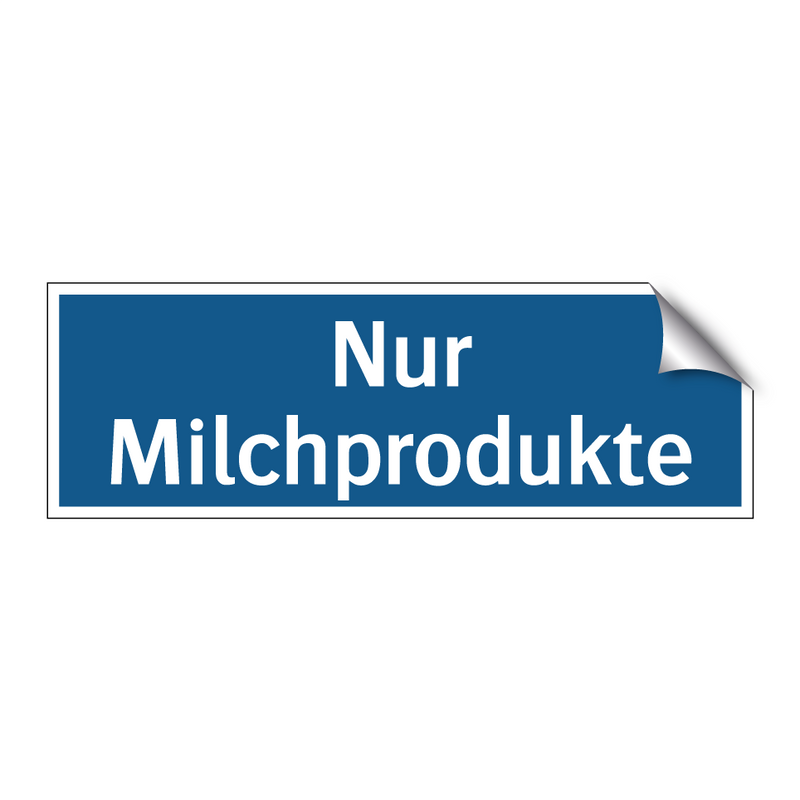 Nur Milchprodukte