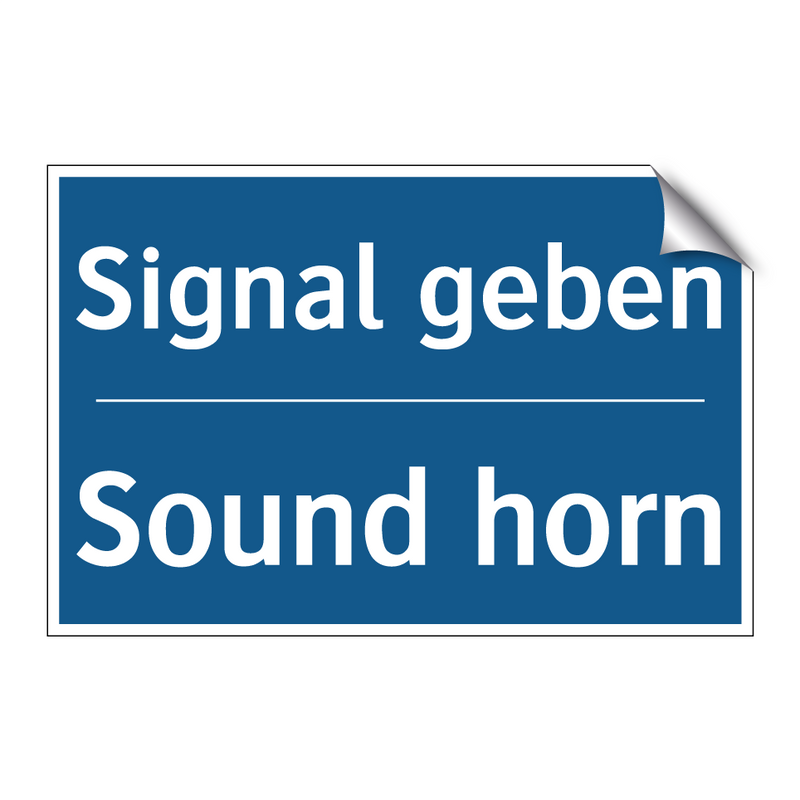 Signal geben - Sound horn