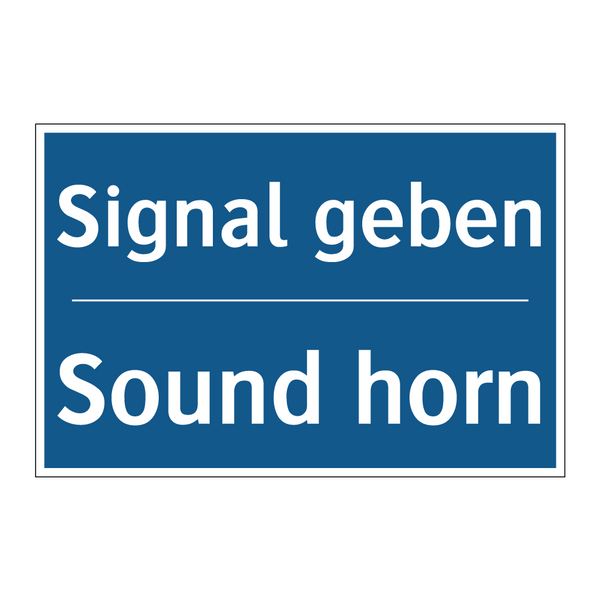 Signal geben - Sound horn