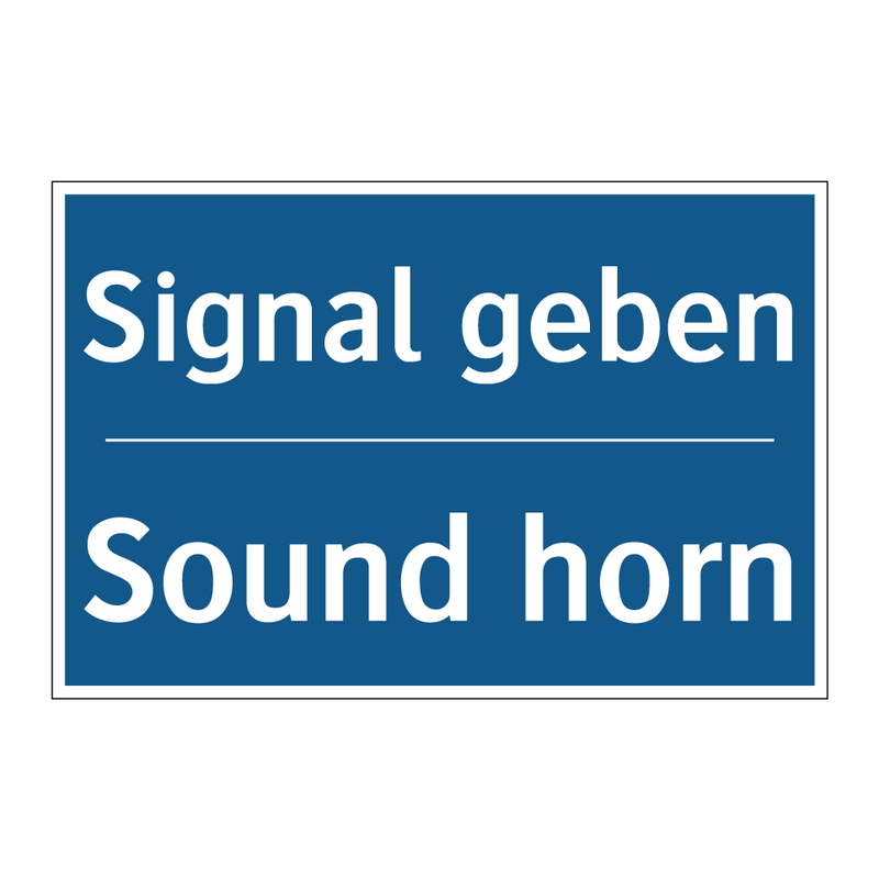 Signal geben - Sound horn