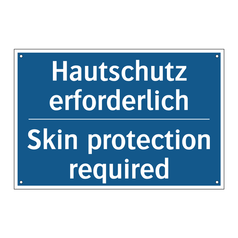 Hautschutz erforderlich - Skin protection required