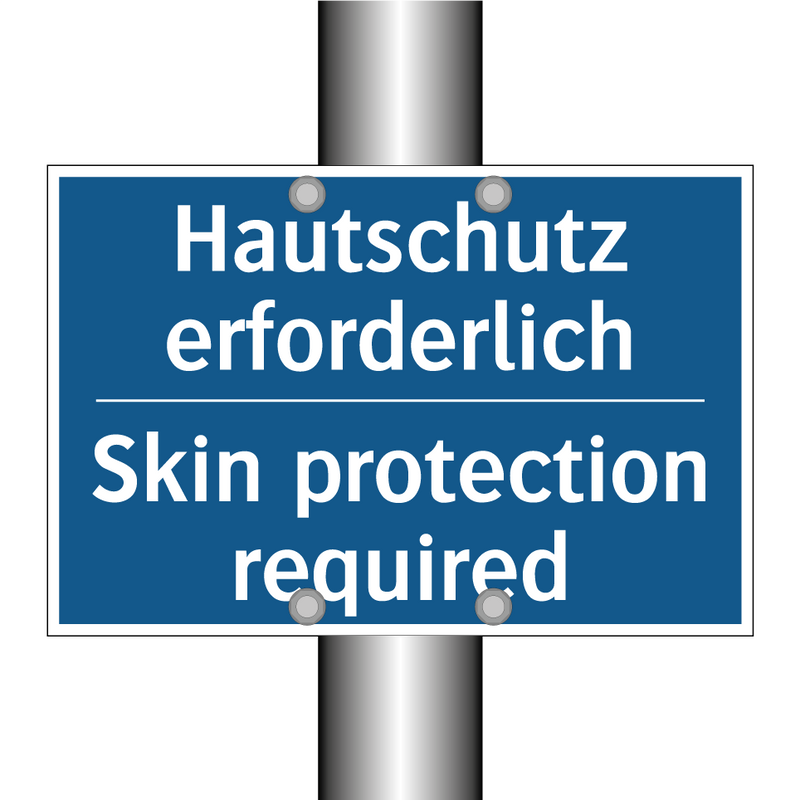 Hautschutz erforderlich - Skin protection required
