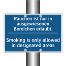 Rauchen ist nur in ausgewiesenen /.../ - Smoking is only allowed in designated /.../