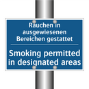Rauchen in ausgewiesenen Bereichen /.../ - Smoking permitted in designated /.../