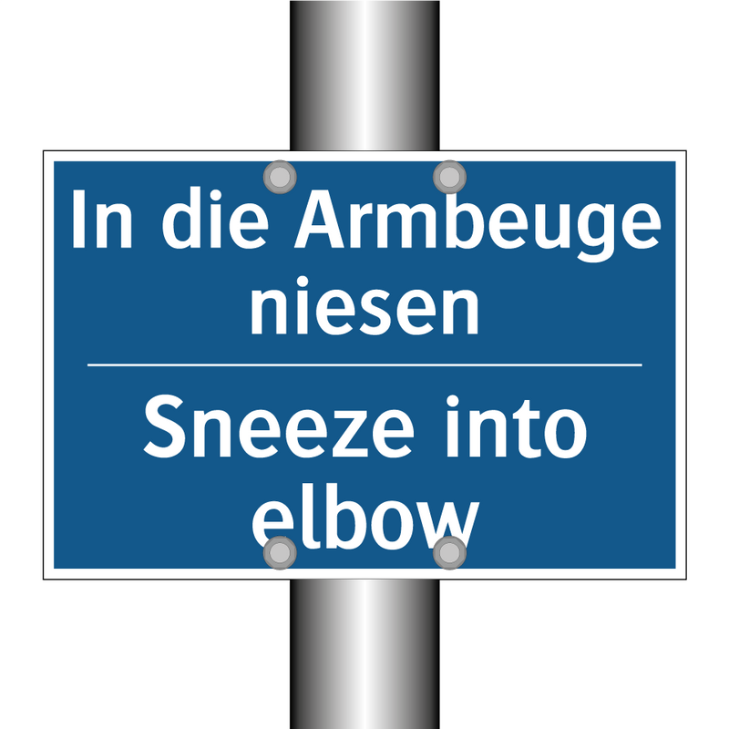 In die Armbeuge niesen - Sneeze into elbow