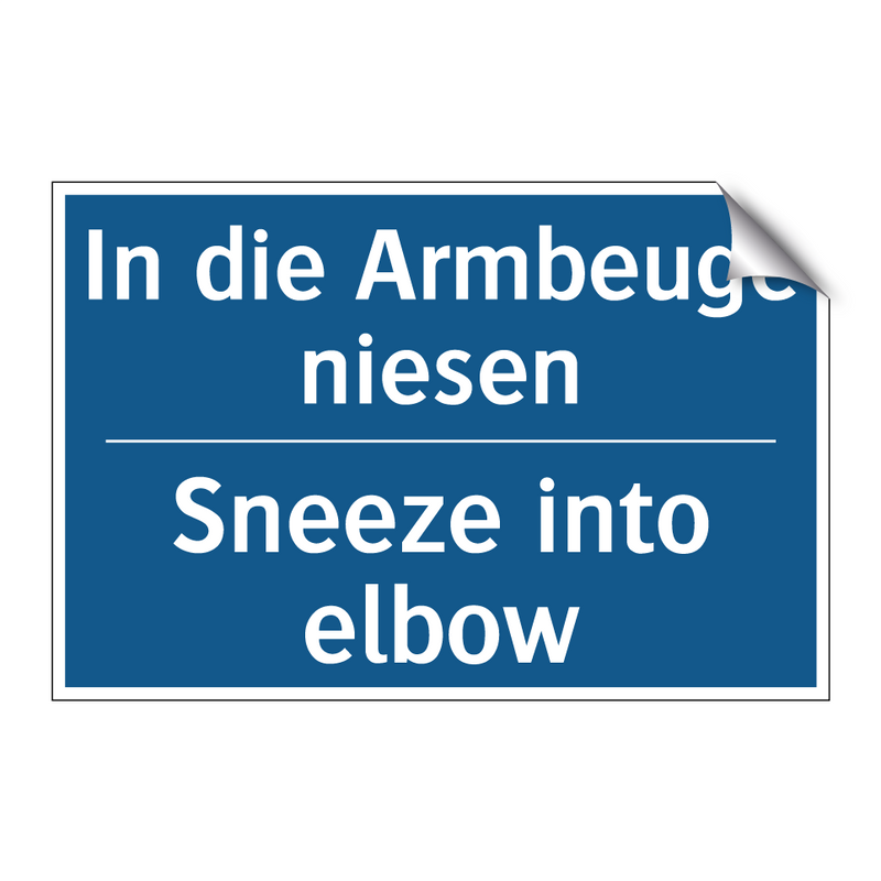 In die Armbeuge niesen - Sneeze into elbow
