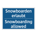 Snowboarden erlaubt - Snowboarding allowed