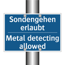 Sondengehen erlaubt - Metal detecting allowed
