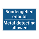 Sondengehen erlaubt - Metal detecting allowed