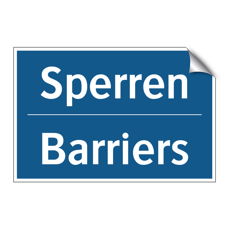 Sperren - Barriers