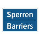 Sperren - Barriers
