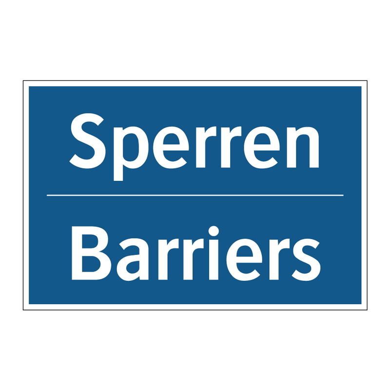 Sperren - Barriers