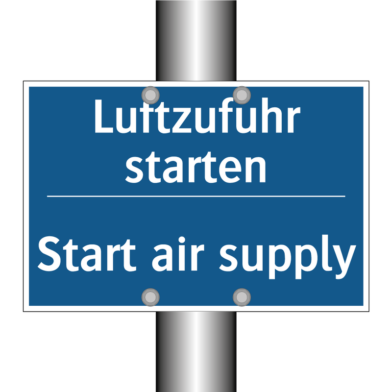 Luftzufuhr starten - Start air supply