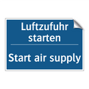 Luftzufuhr starten - Start air supply