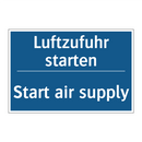 Luftzufuhr starten - Start air supply