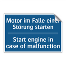 Motor im Falle einer Störung starten/.../ - Start engine in case of malfunction/.../