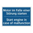 Motor im Falle einer Störung starten/.../ - Start engine in case of malfunction/.../