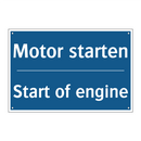 Motor starten - Start of engine