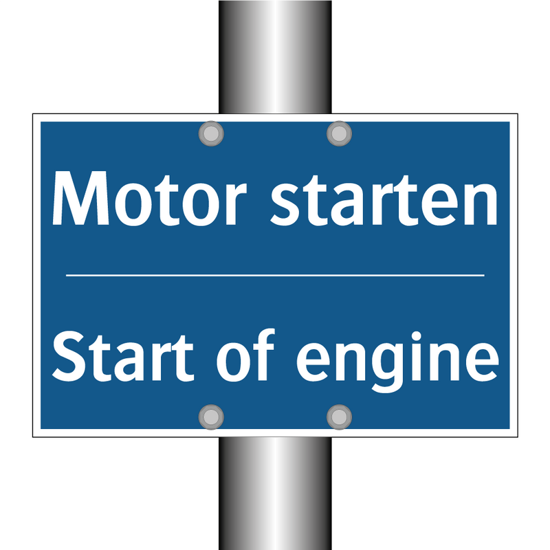 Motor starten - Start of engine