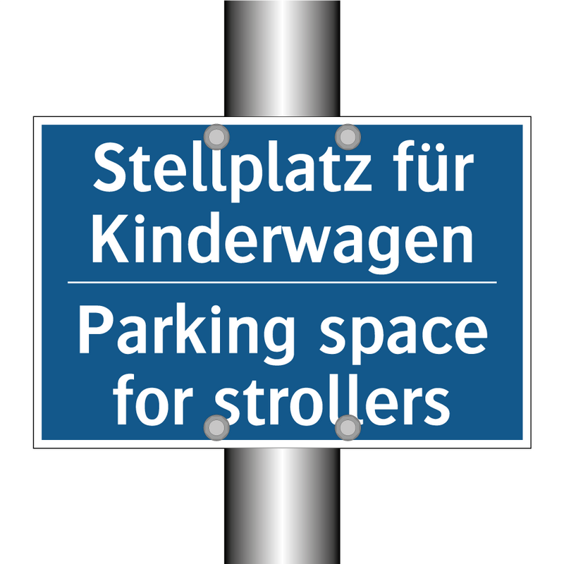 Stellplatz für Kinderwagen - Parking space for strollers
