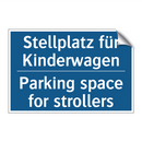 Stellplatz für Kinderwagen - Parking space for strollers